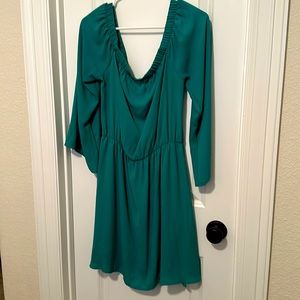 Dress with off the shoulder look